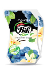 ROKIŠKIO BIFI ACTIVE Jourtas BIFI ACTIVE 2% su mėlynėmis ir vanile 0,9 kg, ecolean 900g