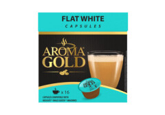 AROMA Kavos kapsulės AROMA GOLD FLAT WHITE 16pcs