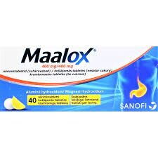 MAALOX Maalox (be cukraus) 400mg+400mg tab.chew. N40 (Sanofi-Aventis) 40pcs