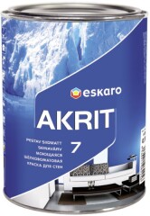 ESKARO Sienų dažai ESKARO AKRIT 7, šilko matiniai, baltos sp., A bazė, 950 ml 950ml