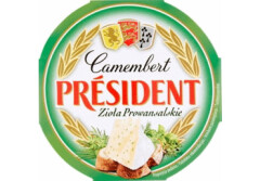 PRESIDENT Siers Camembert ar Provansas zaļumiem 120g