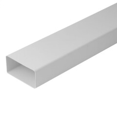 EUROPLAST Ventilatsiooni PVC lamekanal Europlast 1m/Ø110x55mm valge 1pcs
