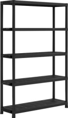 REGALUX 5-līmeņu plastmasas plaukts 70kg Plus Shelf 120/5 1200x400x1870mm melns 1pcs
