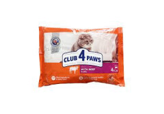 CLUB 4 PAWS Barība pieaugušiem kaķiem 4x85 340g