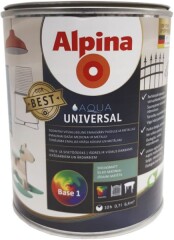ALPINA Läikiv vesidispersioonvärv Aqua Universal Alpina 0.7L valge 0,7l