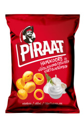 PIRAAT Sour cream & garlic flavoured chips 150g