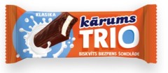 KARUMS TRIO Chocolate covered sponge cake with vanilla-curd filling
 27g
