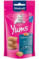 VITAKRAFT Cat yums täiedsööt kassidele lohega, omega3-ga 40g