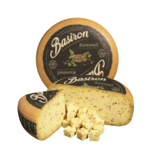 BASIRON Puskietis sūris su kmynais BASIRON, 50%, 1x4,5kg 4,5kg