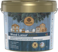 ESKARO Dekoratiivne puidukaitsevahend Wood Lasur Aqua Eskaro 5L värvitu 5l