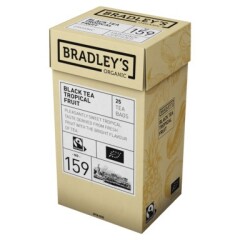 BRADLEY'S Bioloģiskā aromatizētā melnā tēja Bradley's ar tropiskajiem augļiem 25gb. FTO 50g