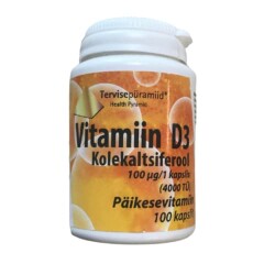 TERVISEPÜRAMIID VitamiinD3 100mcg 100pcs