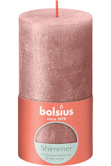 BOLSIUS Lauaküünal Shimmer Pink 6,8x13cm 1pcs
