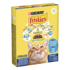 PURINA FRISKIES Friskies Sterile Lašiša Daržovės Sausas Katėms 300G 300g