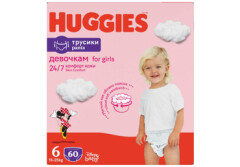 HUGGIES Sausk.-keln.HUGGIES GIRL(6)15-25kg,60vnt 60pcs