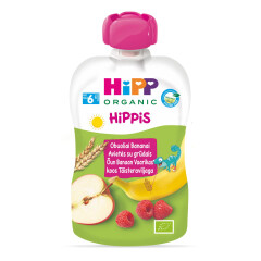 HIPP Õun banaanipüree vaarika ja täisteravil. 100g