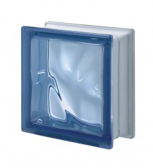 SEVES klaasplokk PEGASUS Q19/O sinine laineline 19x19x8cm (Blu) 1