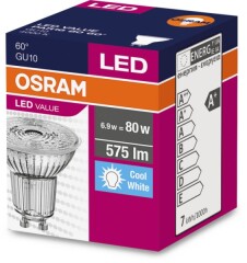 OSRAM LED LEMPA VALUE PAR16 6.9W, GU10, 4000K, 575LM, 36° 1pcs