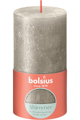 BOLSIUS Lauaküünal Shimmer Champagne 6,8x13cm 1pcs