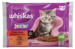 WHISKAS Konservi kaķiem Junior 4x85 Classic Meals 340g