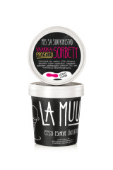 LA MUU Rasberry-prosecco sorbet, organic 100g