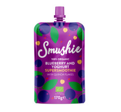 SMUSHIE Organic Blueberry puree with yoghurt and quinoa flakes 170g