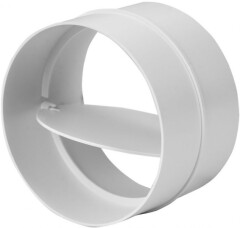 EUROPLAST PVC ventilatsioonikanali ümar ühend. ventiiliga Europlast Ø100mm valge 1pcs