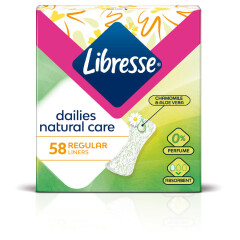 LIBRESSE Ikdienas ieliktnīši Natural Regular 58pcs