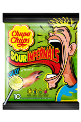 CHUPA CHUPS Rūgščių ledinukų asorti CHUPA CHUPS SOUR INFERNALS 95g