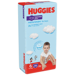 HUGGIES Sauskelnės - kelanaitės HUGGIES PANTS 6 berniukams (15-25 kg) 44pcs