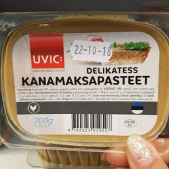 UVIC Delikatess kanamaksapasteet 200g