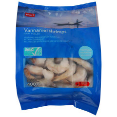 RIMI Shrimps uncooked, peeled 400g