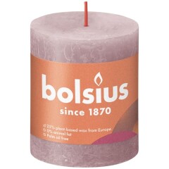 BOLSIUS Sammasküünal Rustic Ash Rose 80/68 1pcs