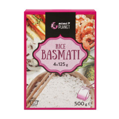 RIMI PLANET BASMATI ryžiai RIMI PLANET, 4x125 g 500g