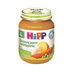 HIPP Ekologiška įvairių daržovių tyrelė nuo 4 mėn. 125g