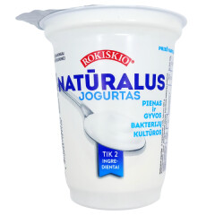 ROKIŠKIO Jogurtas natūralus ROKIŠKIO 2 ingredientai, 2,5 % 360g, indelis 360g