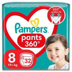PAMPERS Sauskelnės-kelnaitės pants jp 8 (19+ kg) 32pcs