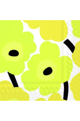 MARIMEKKO Marimekko salvrätik kollased lilled 25cm 20tk 20pcs