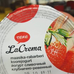 TERE koorejogurt maasika rabarberi 150g