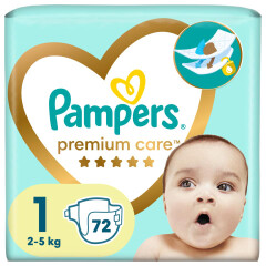 PAMPERS Sauskelnės PAMPERS PC S1, 2-5 kg 72pcs