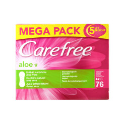 CAREFREE Biksīšu ieliktnīši Cotton Feel Normal Aloe 76pcs