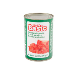 RIMI BASIC Tükeldatud tomatid 400g