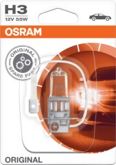 OSRAM Automobilinė lemputė OSRAM Original, H3, PK22s, 55 W 1pcs