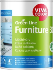 VIVACOLOR Baldų dažai VIVACOLOR GREEN LINE FURNITURE 30, pusiau matiniai, baltos sp., A bazė, 900 ml 0,9l