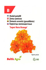 BALTIC AGRO Бархатцы мелкоцветные 'Super Hero Orange' 80 семян 1pcs