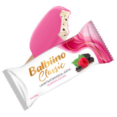 CLASSIC CLASSIC Ice cream with liquorice fudge pieces and raspberry glaze 120ml/80g 0,08kg