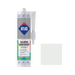 ATLAS Sanitarinis silikoninis hermetikas ATLAS SILTON S 001-N, baltos sp., 280 ml 280ml