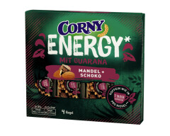 CORNY Energy 4-pakk Mandlite, guaraana ning piimašokolaadiga 100g