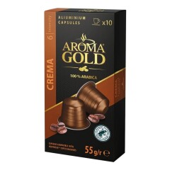 AROMA Kavos kapsulės AROMA GOLD CREMA (kavos aparatams 10pcs