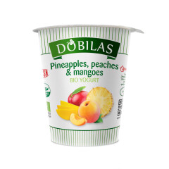 DOBILAS Biojogurt ananassi-mango-virsiku 300g